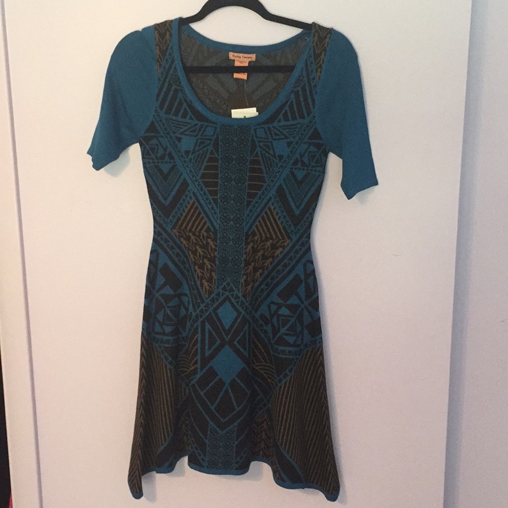 Printed Sweater Dress